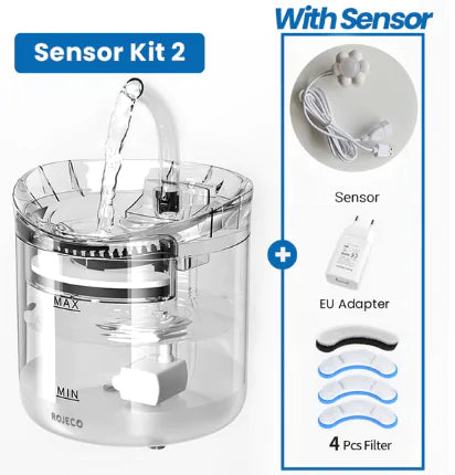Automatic Cat Water Fountain with Filter & Sensor