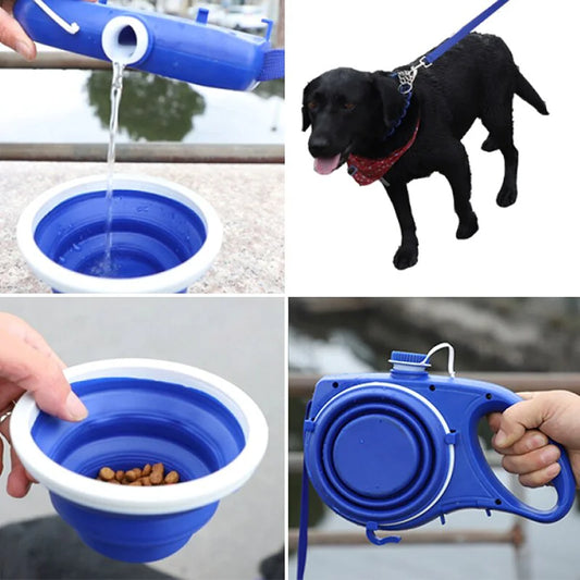2-in-1 Pet Water Bottle & Lead Combo with Optional Rope Toy